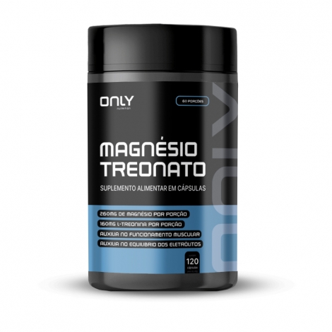 Magnesio Treonato - 120 Capsulas - Only Nutrition - Sem Sabor