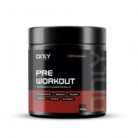 Pre Workout Frutas Vermelhas - Pote 300G - Only Nutrition